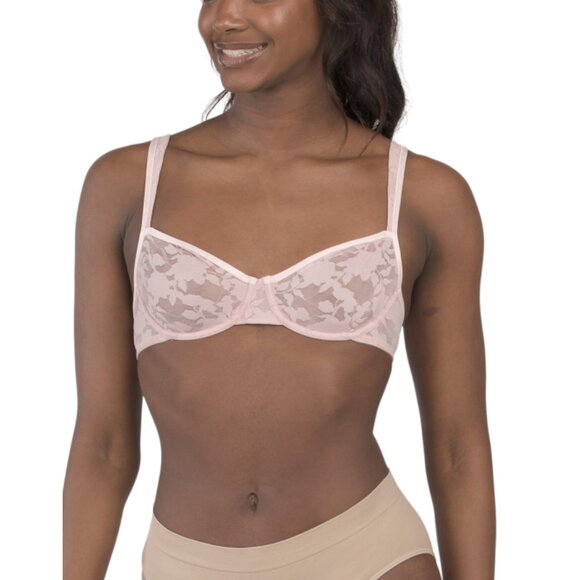 B. TEMPT'D BY WACOAL Blush Pink Shadow Scene Underwire Bra - Picture 1 of 2